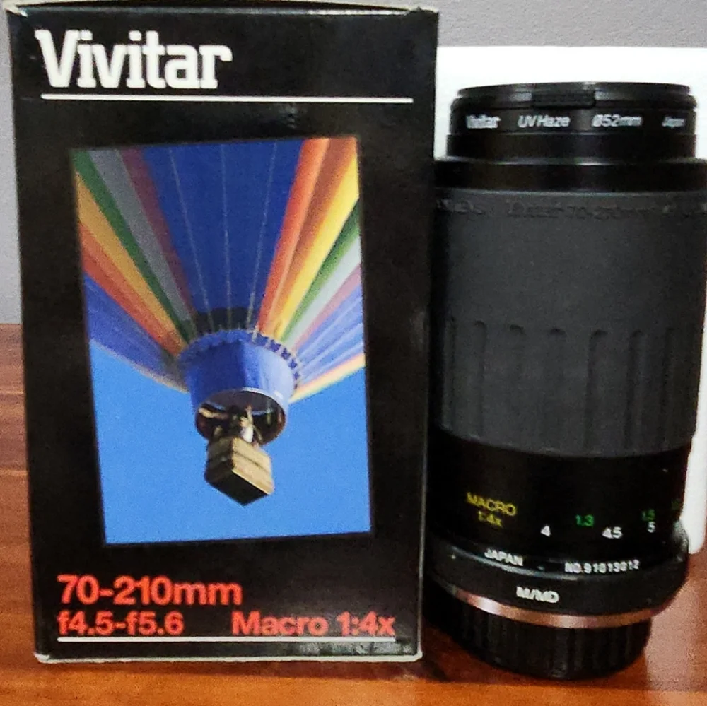 Vivitar 70-210mm f4.5-f5.6. M/MD Macro 1.4x